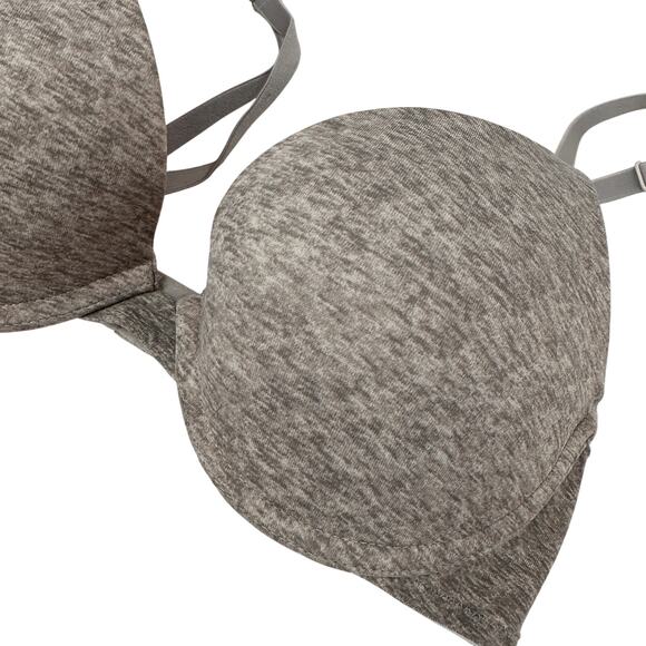 Pink Victoria's Secret Wear Everywhere Push-Up Grey Padded Bra Size 32C - Picture 2 of 6